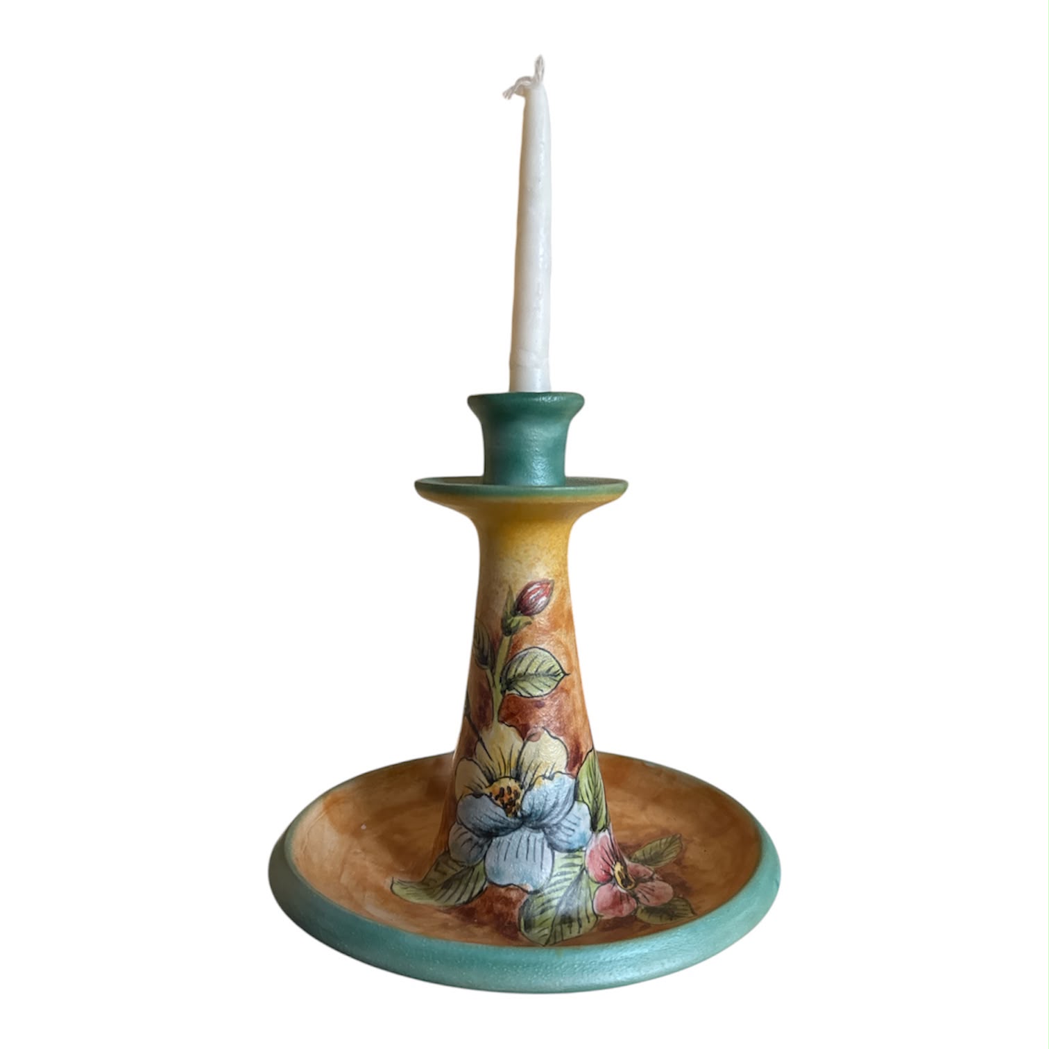 Candelabro Chico de Cerámica con Plato y Colibrí –  –  – Casa Tesoro de México