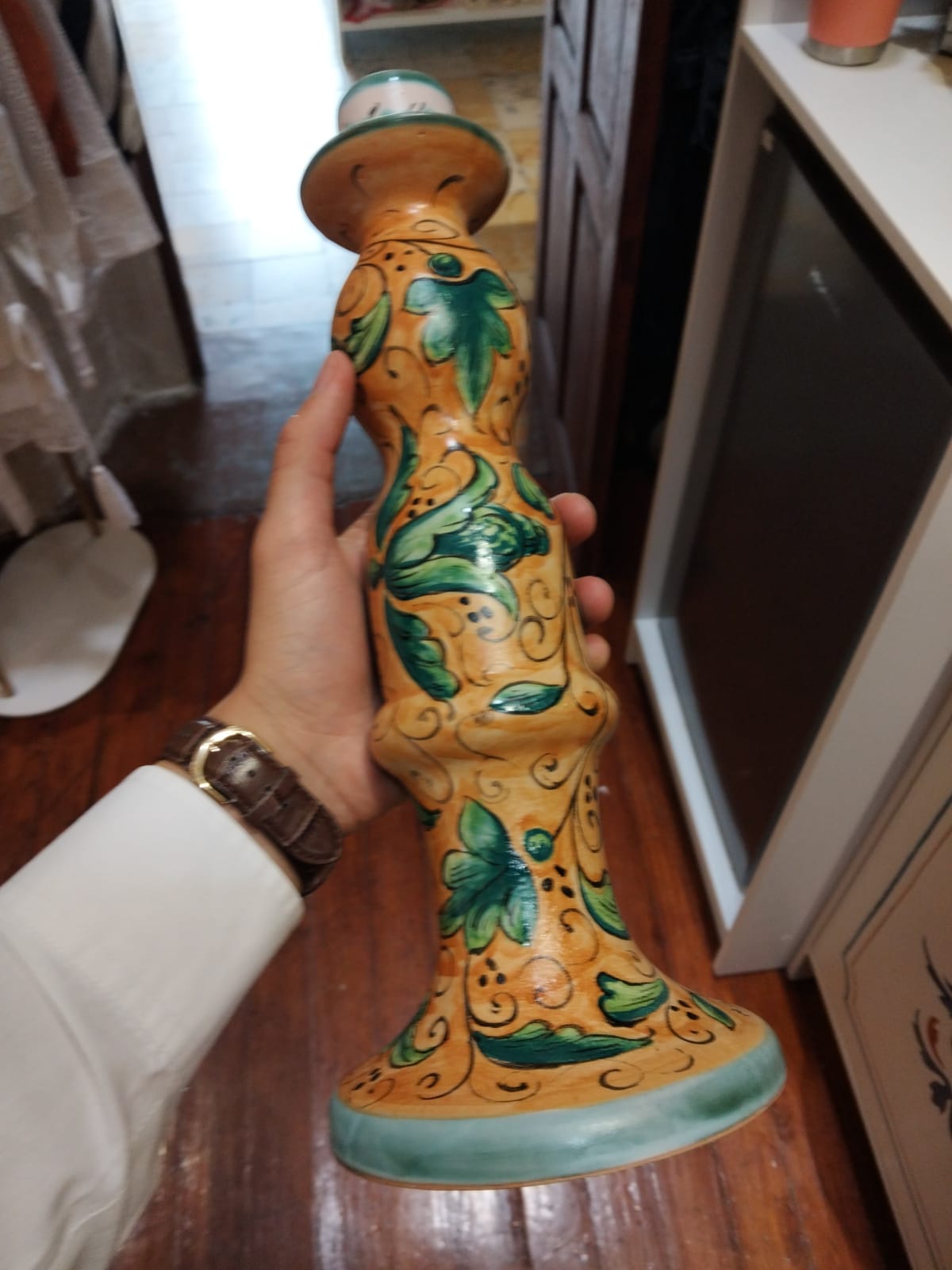 Candelabro de Cerámica con Guirnalda, Mediano –  –  – Casa Tesoro de México