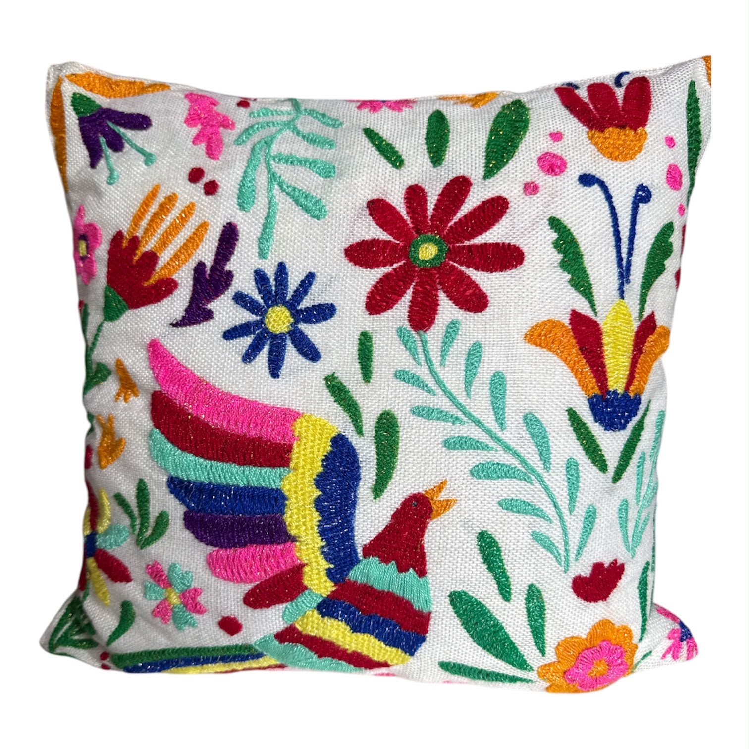 Cojín Otomí Silvia Hecho a Mano con Relleno de Plumas Cojín Otomí Silvia Hecho a Mano con Relleno de Plumas – – – Casa Tesoro de México