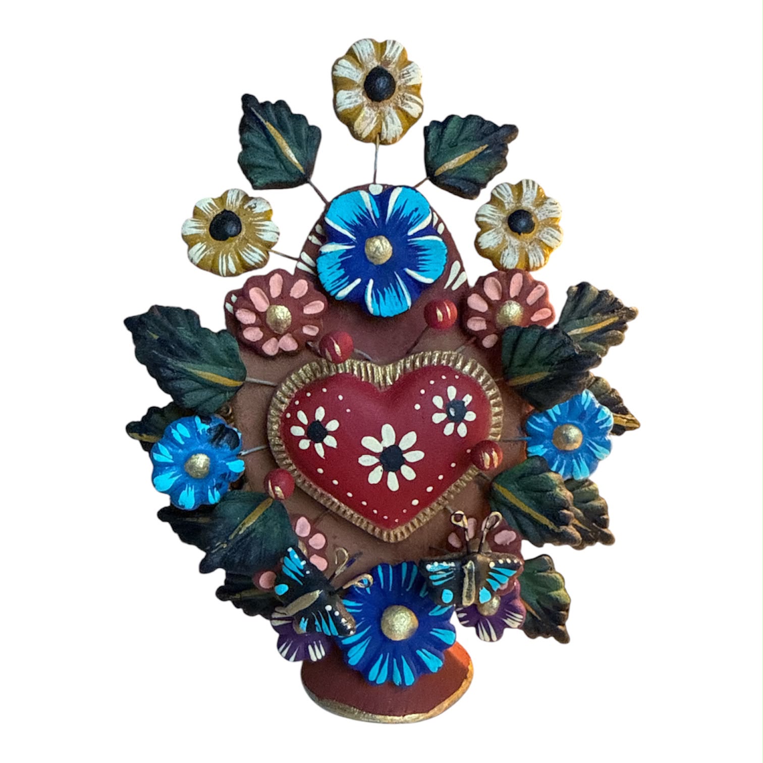 Corazón de Pie con Relieve de Pasta –  –  – Casa Tesoro de México