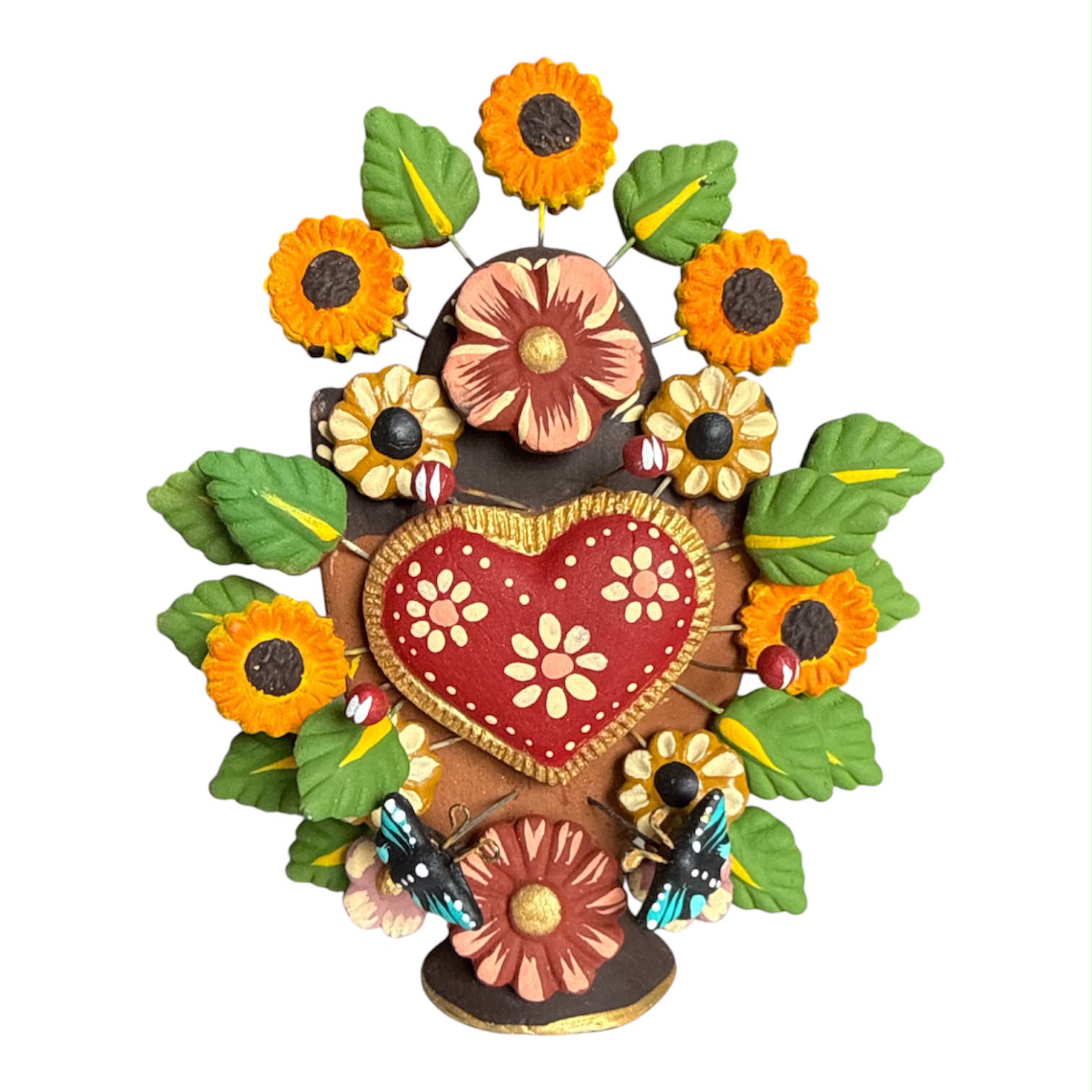 Corazón de Pie con Relieve de Pasta –  –  – Casa Tesoro de México