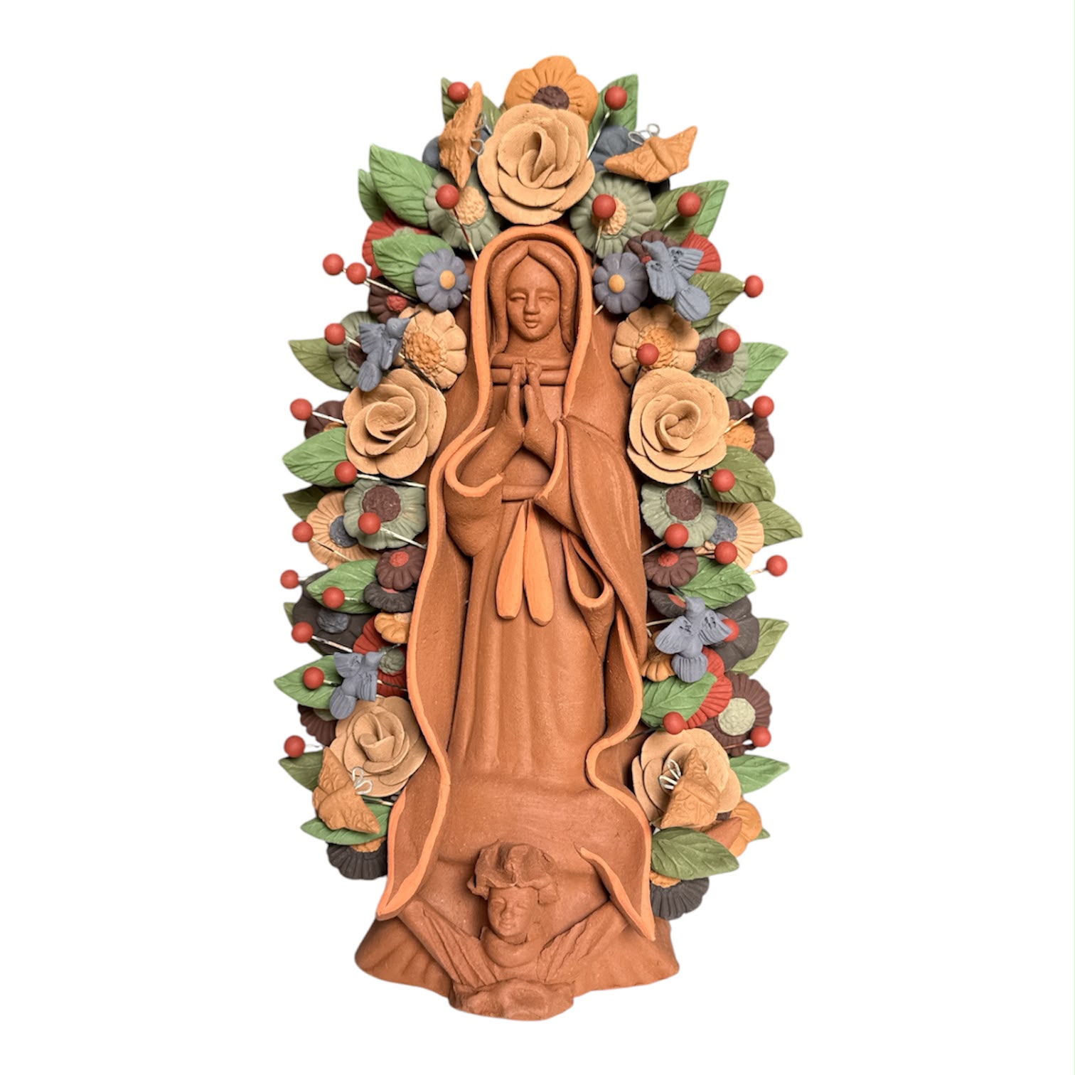 Virgen de Guadalupe Flores Colores –  –  – Casa Tesoro de México